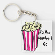 Keychain(to the movies I go) Acrylic Key Chains