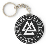 keychain Tri-Triangle Rune Shield on Blk