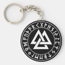 keychain Tri-Triangle Rune Shield on Blk