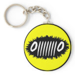 Keychain - white grille - custom background