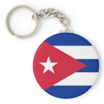 Keychain with Flag of Cuba