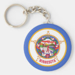 Keychain with Flag of Minnesota State