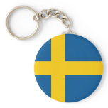 Keychain with Flag of Sweden