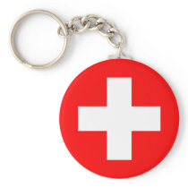 Keychain with Flag of Switzerland