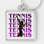 Keychain Women's Tennis 1 Purple Light