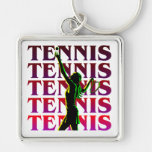 Keychain Women's Tennis 1 RP Light or Dark