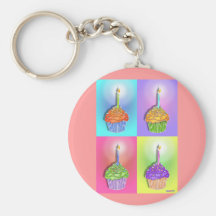 Keychains - Birthday Cupcakes