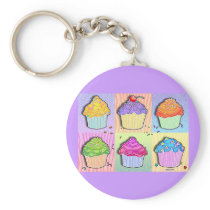 Keychains - Pop Art Cupcakes