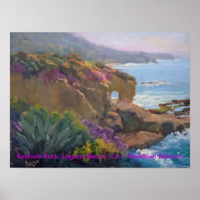 Keyhole Rock, Laguna Beach, CA ~ Kathleen Robison Poster by kathleenmrobison