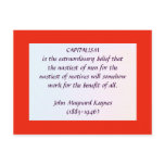 KEYNES on CAPITALISM postcard