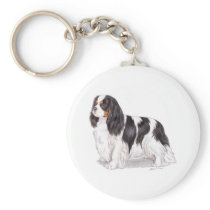 Keyring : Tricolour Cavalier King charles spaniel Keychains