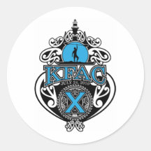 KFAC X_MERCH -Blue Round Sticker