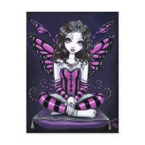 "Khristyn" Pink Princess Fairy Art Postcard