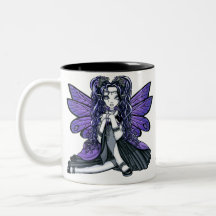 "Kiara" Purple Gothic Butterfly Fairy Princess Mug