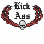 Kick Ass Skull Embroidered Shirt embroidered shirts