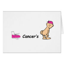 kick cancers butt greeting card