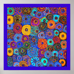 Kick It Up! Circles Flowers Poster signed posters
