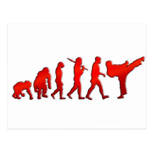 Kickboxing MMA Fitness Mens Athlete Evolution Postcards