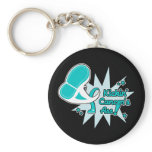 Kickin Cancer's Ass Cervical Cancer keychains