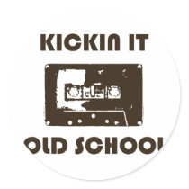 Kickin It Old School Round Stickers