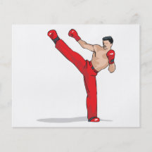 kicking kickboxer kickboxing graphic flyer