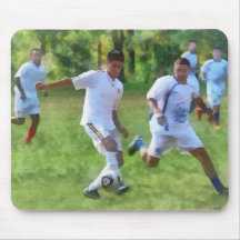 Kicking Soccer Ball Mousepad