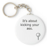 Kicking Your Ass Golf Design keychains