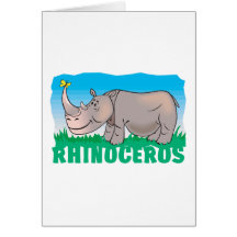 Kid Friendly Rhinoceros Greeting Cards