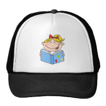 Kid Girl Reading A Book Mesh Hats