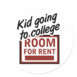 Kid Going to College Room For Rent stickers