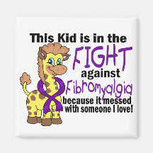 Kid In The Fight Against Fibromyalgia Refrigerator Magnet