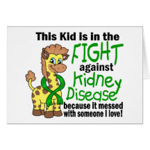 Kid In The Fight Against Kidney Disease Card