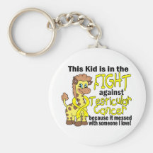 Kid In The Fight Against Testicular Cancer Keychain