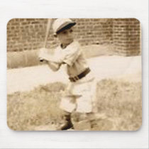 kid playing baseball mousepad