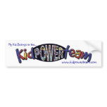 Kid Power Team Bumper Sticker bumper stickers