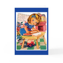 Kid vintage birthday card