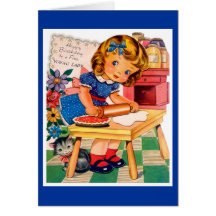 Kid vintage birthday card