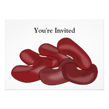 Kidney Beans Bean Lover Vegetarian Vegan Custom Invitations