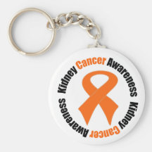 Kidney Cancer Awareness Circular Ribbon Keychain