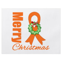 Kidney Cancer Awareness Merry Christmas Ribbon Full Color Flyer