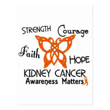 Kidney Cancer Celtic Butterfly 3 Post Cards