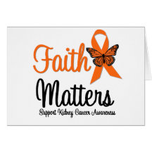 Kidney Cancer FAITH MATTERS Greeting Cards