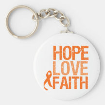 Kidney Cancer Hope Love Faith Awareness Keychain