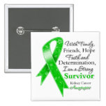 Kidney Cancer Support Strong Survivor Pin