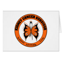 Kidney Cancer Survivor Butterfly Cards