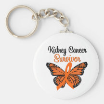 Kidney Cancer SURVIVOR Butterfly Keychain