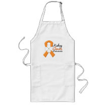 Kidney Cancer Survivor Flower Orange Ribbon Aprons