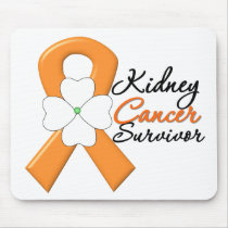Kidney Cancer Survivor Flower Orange Ribbon Mouse Mat