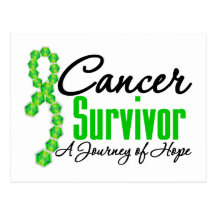 Kidney Cancer Survivor Journey Green Ribbon Postcards