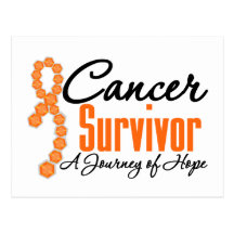 Kidney Cancer Survivor Journey Orange Ribbon Post Card